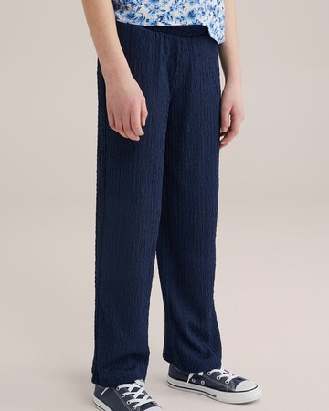 WE Fashion Regular Trousers in Blue