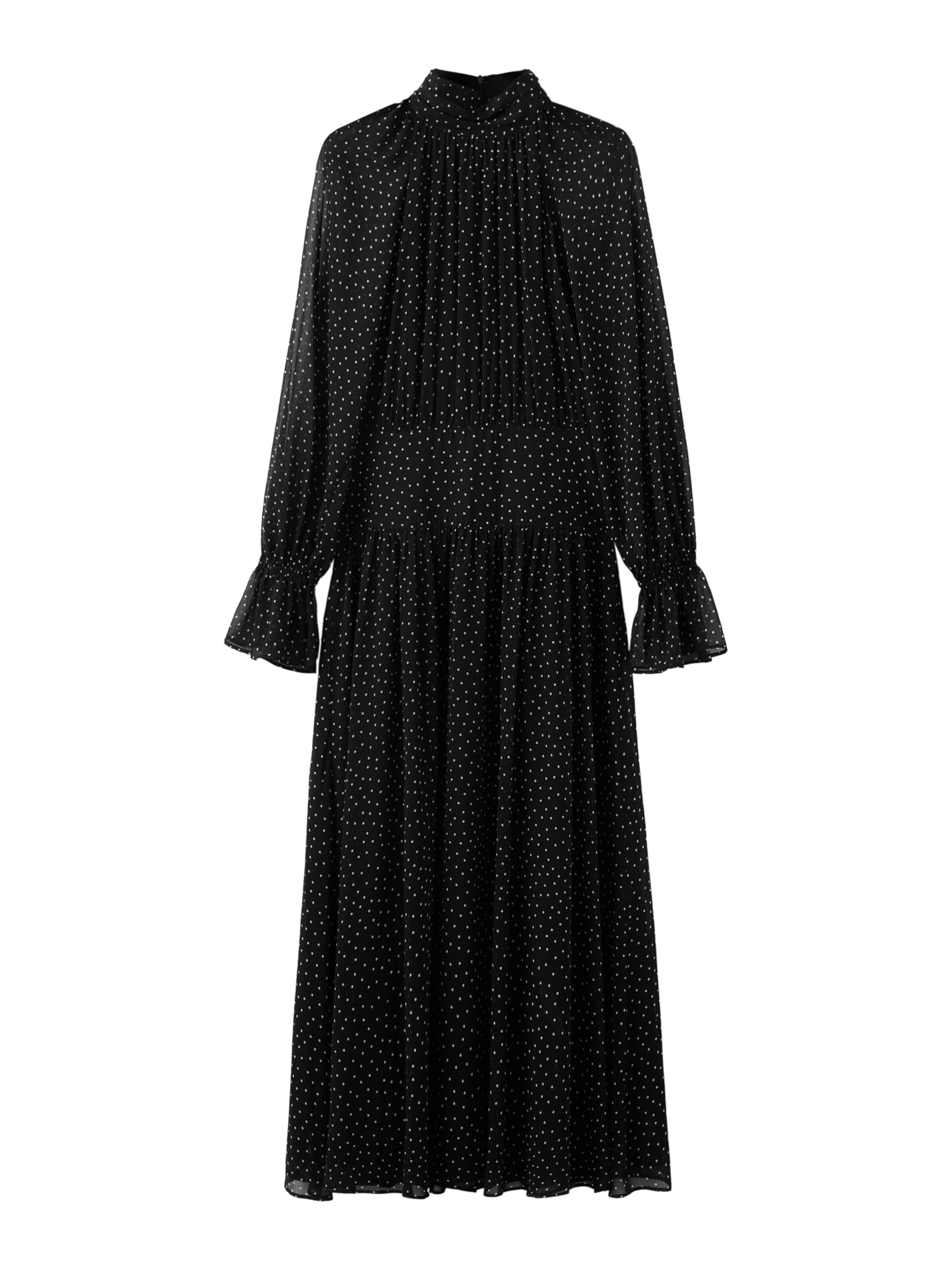 MANGO Kjole 'POLKY' i sort: forside