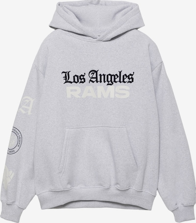 Pull&Bear Collegepaita 'NFL Los Angeles' värissä meleerattu harmaa / musta / valkoinen, Tuotenäkymä