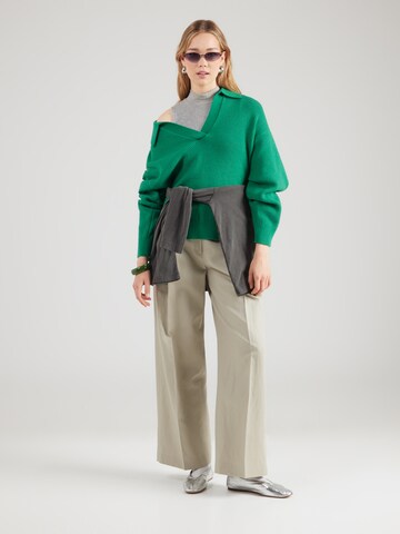 & Other Stories Широкий Брюки со складками в Бежевый