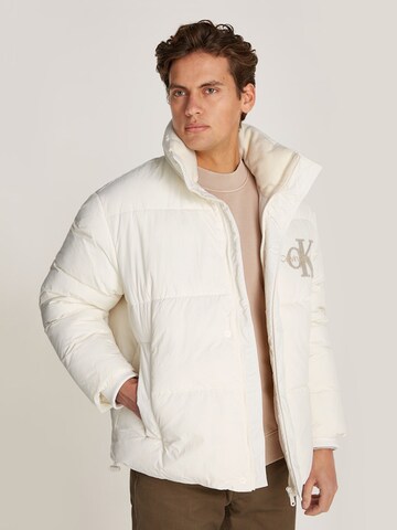 Calvin Klein Jeans Winter Jacket 'Chenille' in White: front