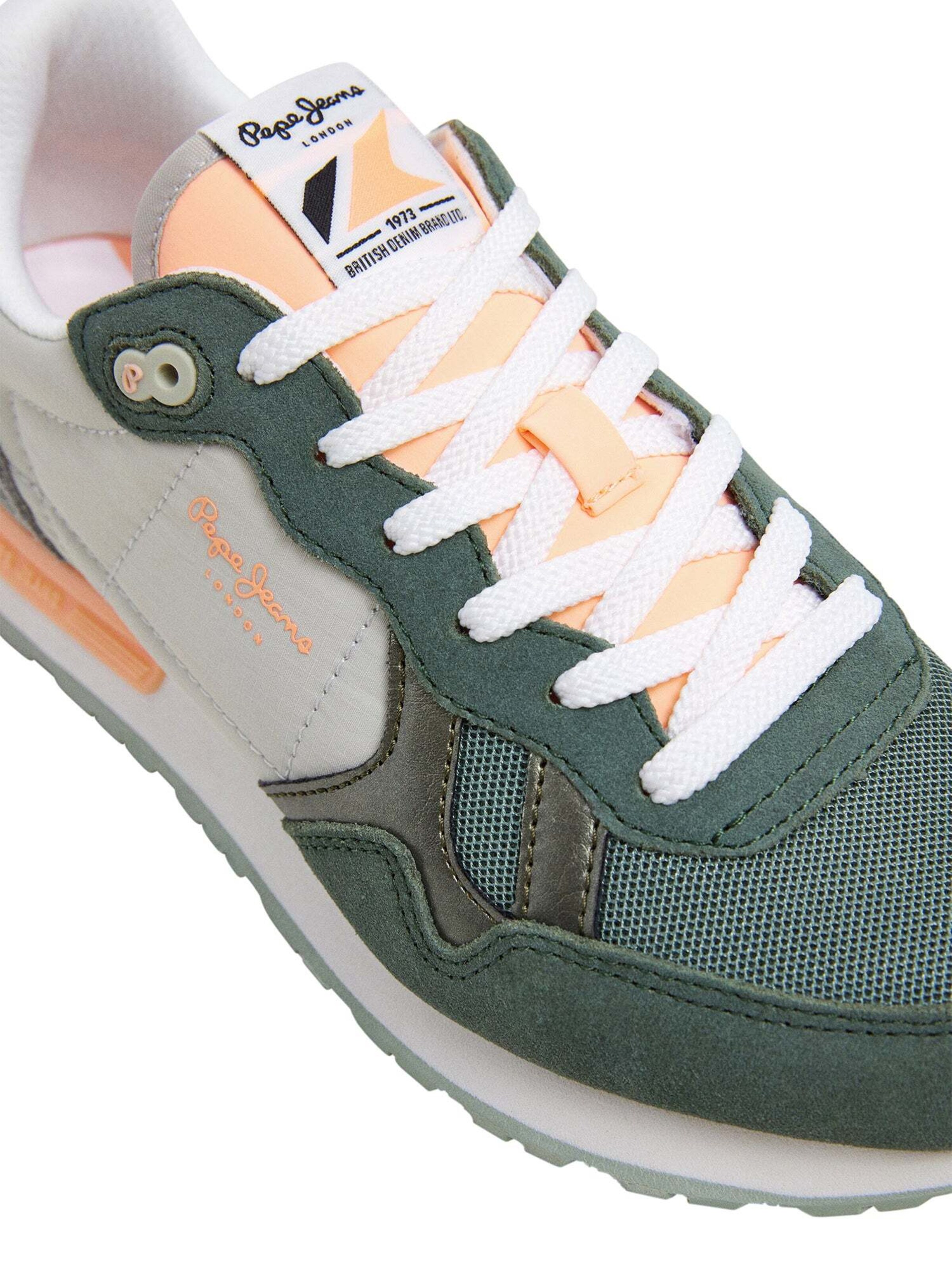 Pepe Jeans - Sapatilhas baixas 'Brit Camp' em verde