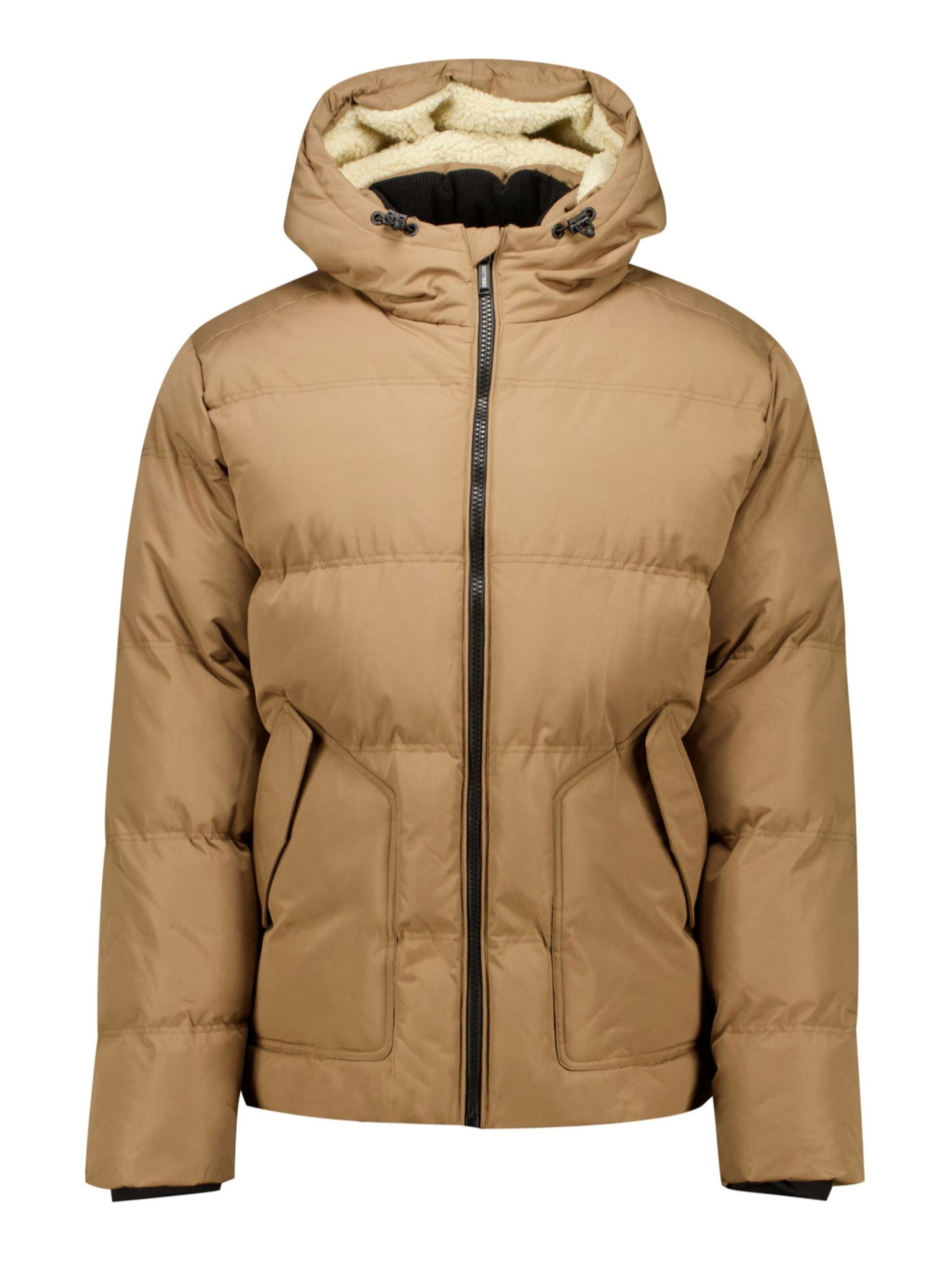 Manteau Deeluxe en beige : devant