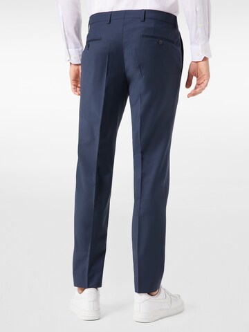 PIERRE CARDIN Regular Pleated Pants 'Ryan' in Blue