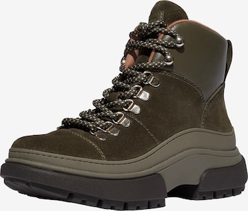 FitFlop Schnürstiefelette in Grün: Vorderseite