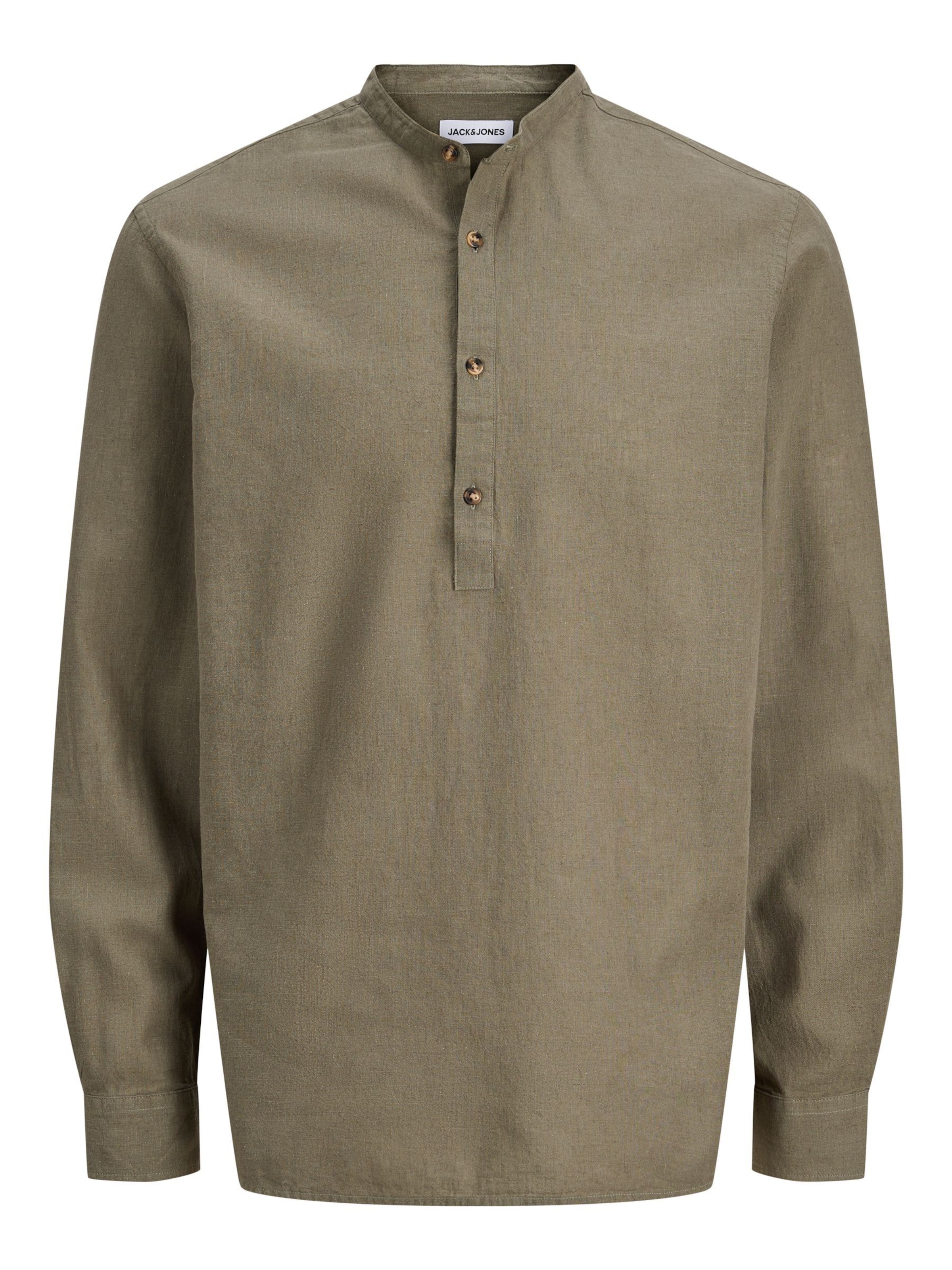 JACK & JONES - Ajuste regular Camisa en verde: frente
