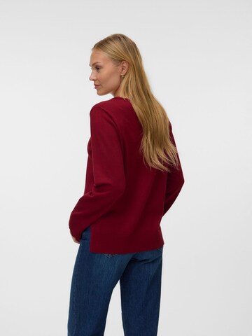VERO MODA Sweater 'VMSilje' in Red