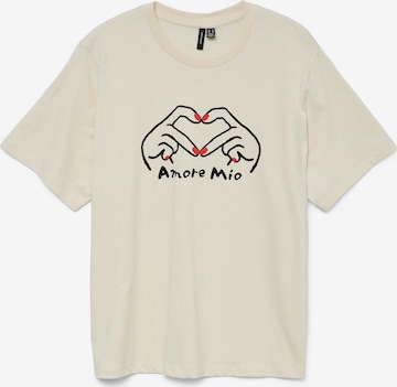 VERO MODA Тениска 'VMValerie Caty' в бежово: отпред