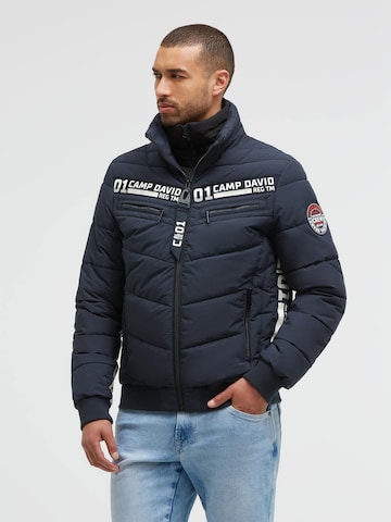 CAMP DAVID Winter Jacket in Blue: front