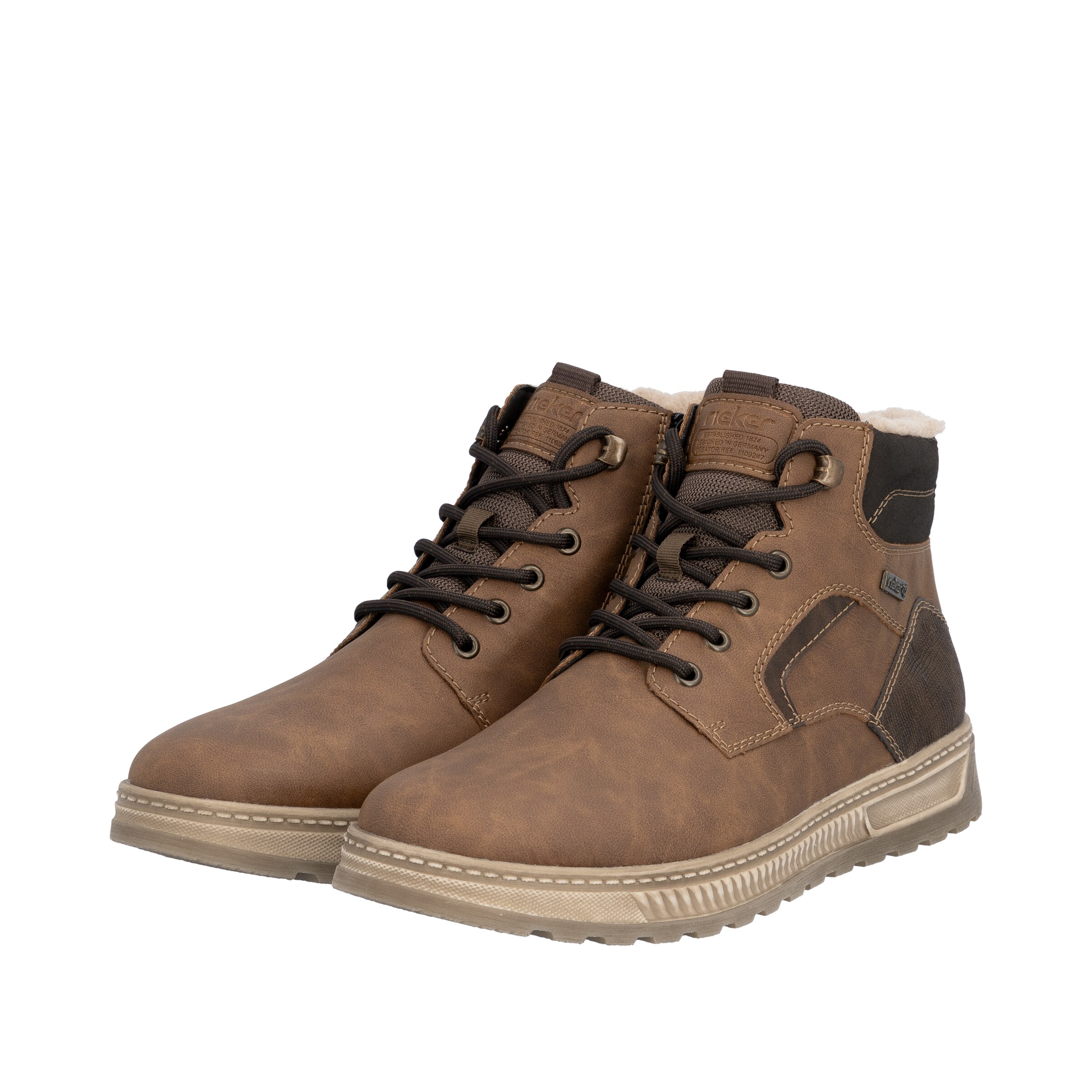 Bottines à lacets Rieker en marron