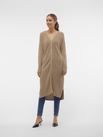 VERO MODA Πλεκτή ζακέτα 'New Lexsun' σε μπεζ: μπροστά