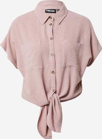 Camicia da donna 'Vinsty' di PIECES in rosa: frontale