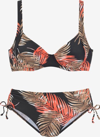 T-shirt Bikini di LASCANA in nero: frontale