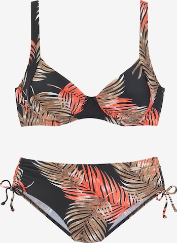 T-shirt Bikini di LASCANA in nero: frontale