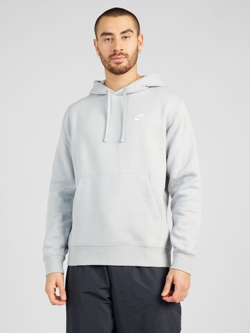 Nike Sportswear Regularny krój Bluzka sportowa 'Club Fleece' w kolorze szary: przód