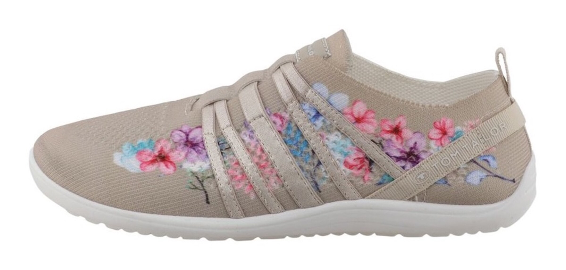 TOM TAILOR Slip-Ons in Beige: front