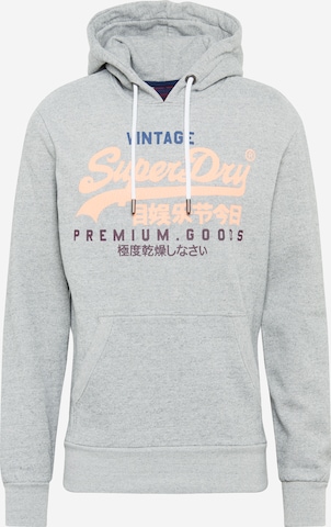 Coupe regular Sweat-shirt Superdry en gris : devant
