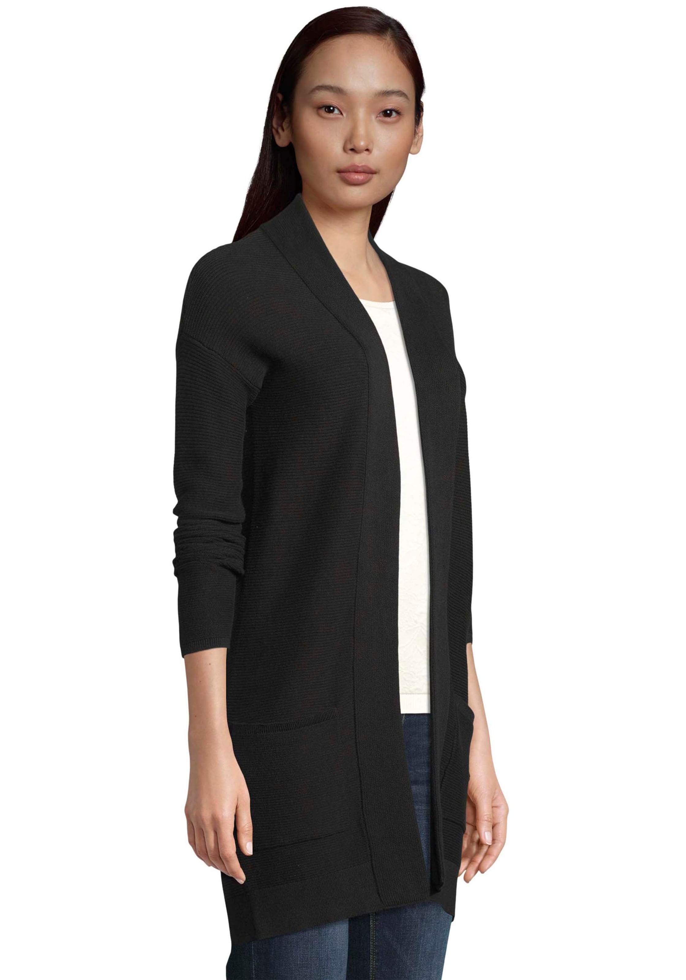 TOM TAILOR Strickjacke in Schwarz