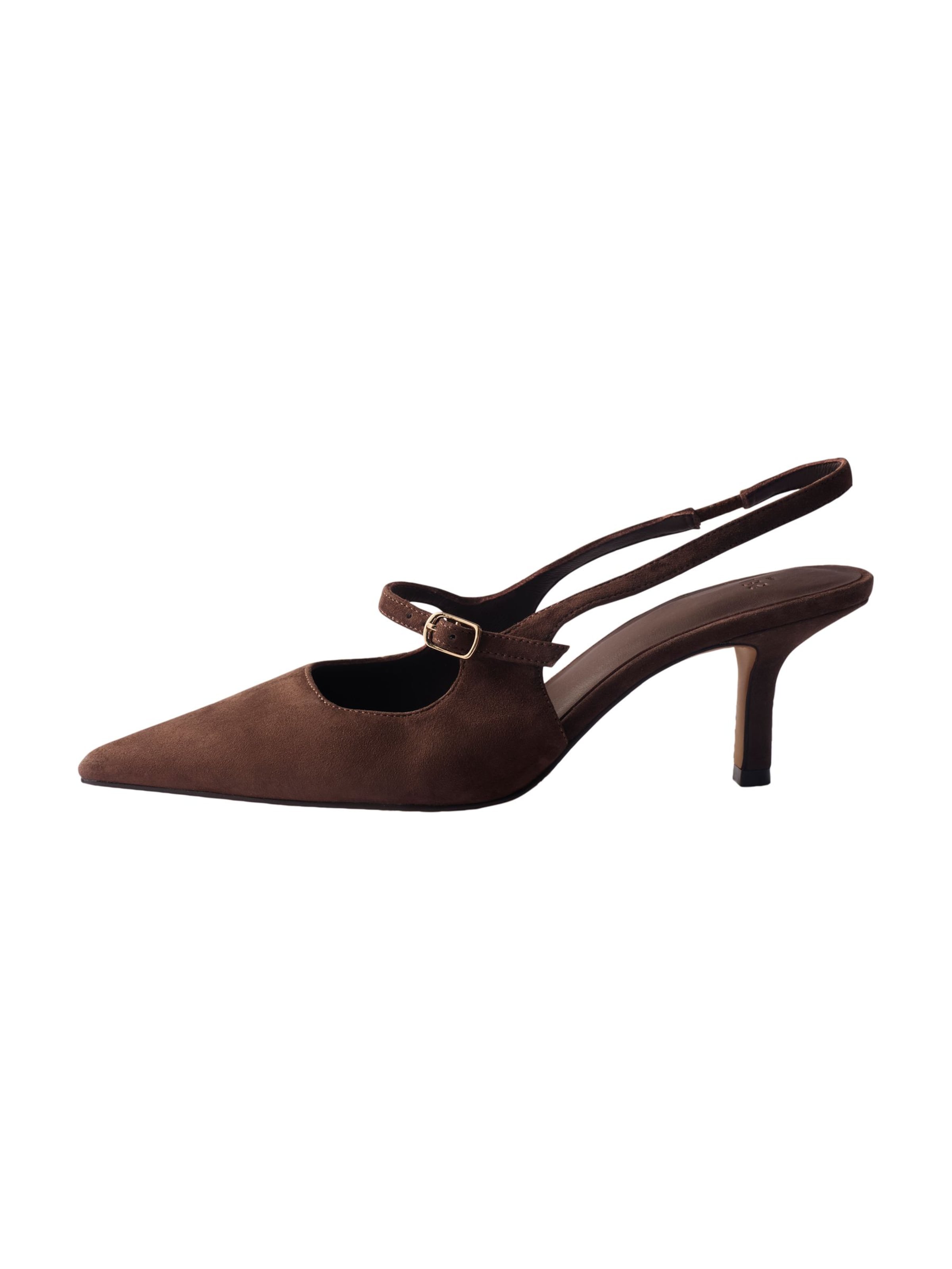 The Set Slingpumps in Bruin: voorkant