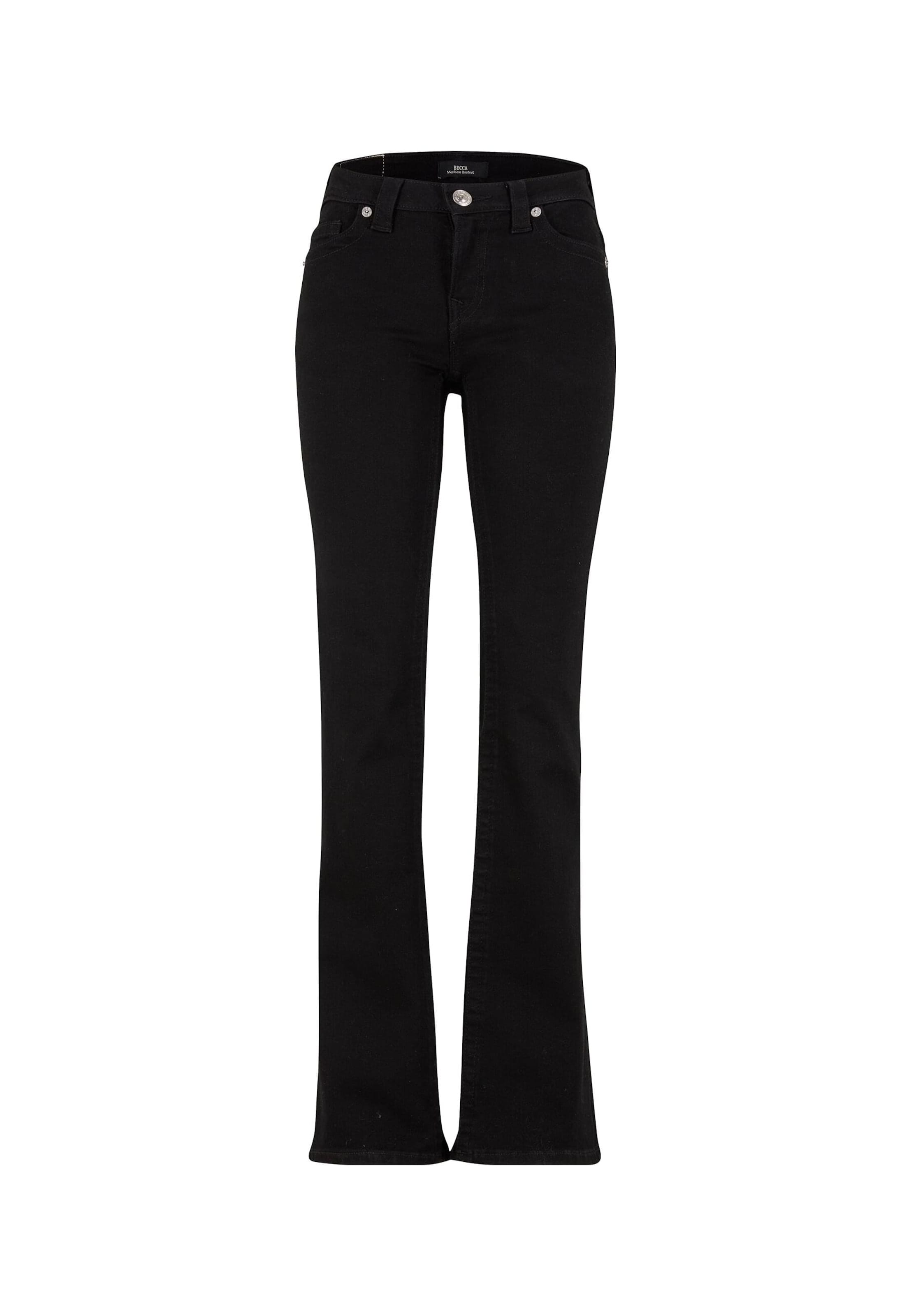 True Religion Bootcut Džíny 'Becca' – černá: přední strana