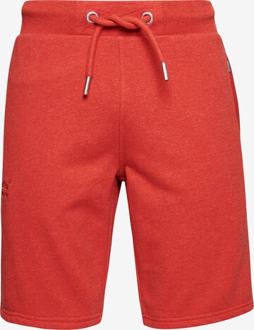 Superdry Regular Pants in Red: front