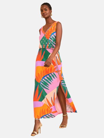 love & roses - Vestido em laranja: frente