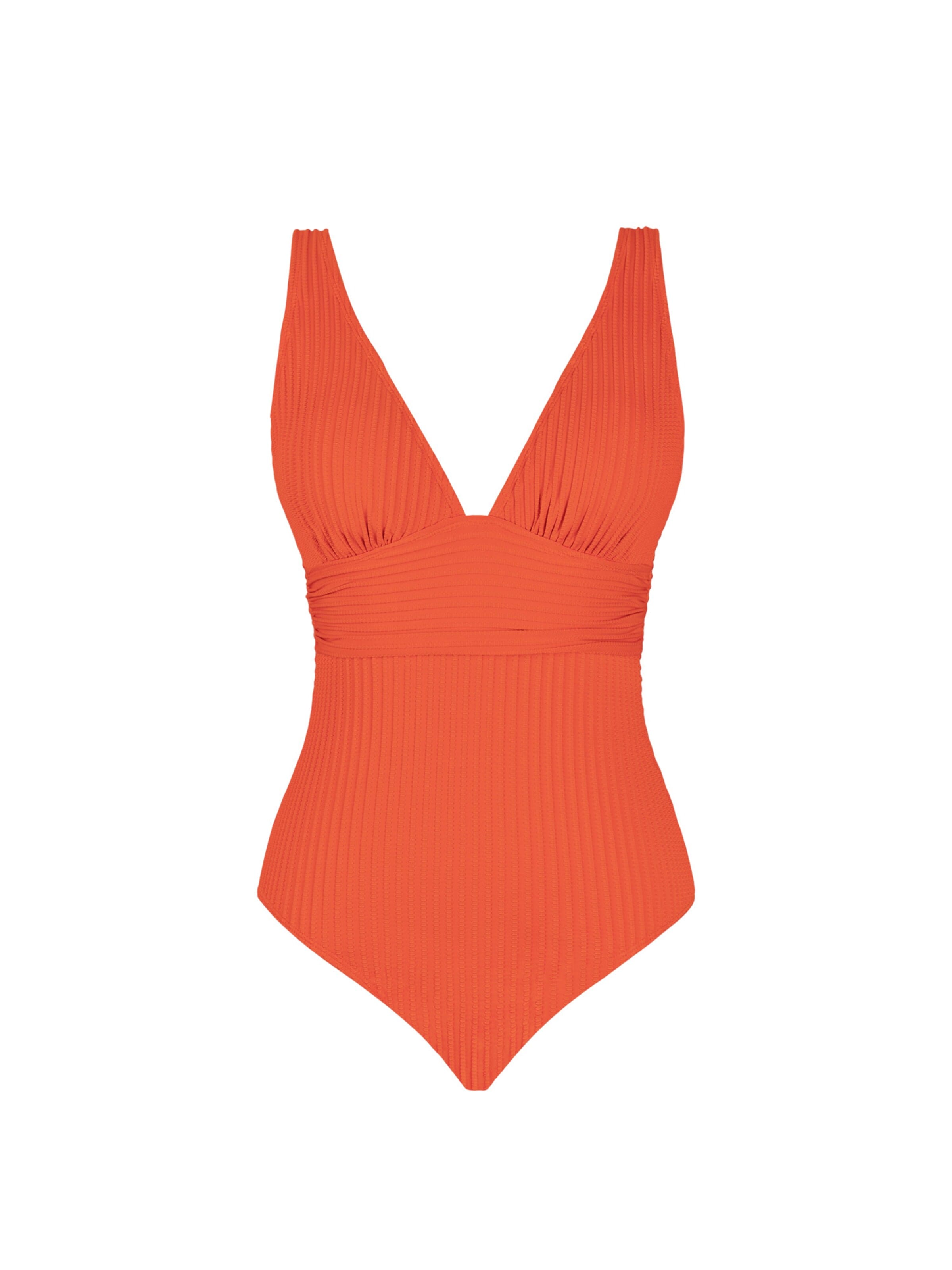 Cupshe Swimsuit 'Ruched waist' in Orange: front