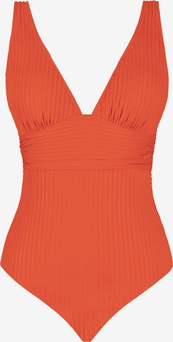 Cupshe Badeanzug 'Ruched waist' in Orange: Vorderseite