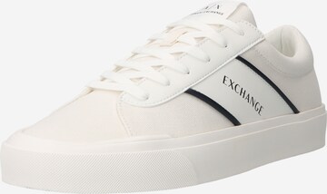 ARMANI EXCHANGE - Zapatillas deportivas bajas en blanco: frente