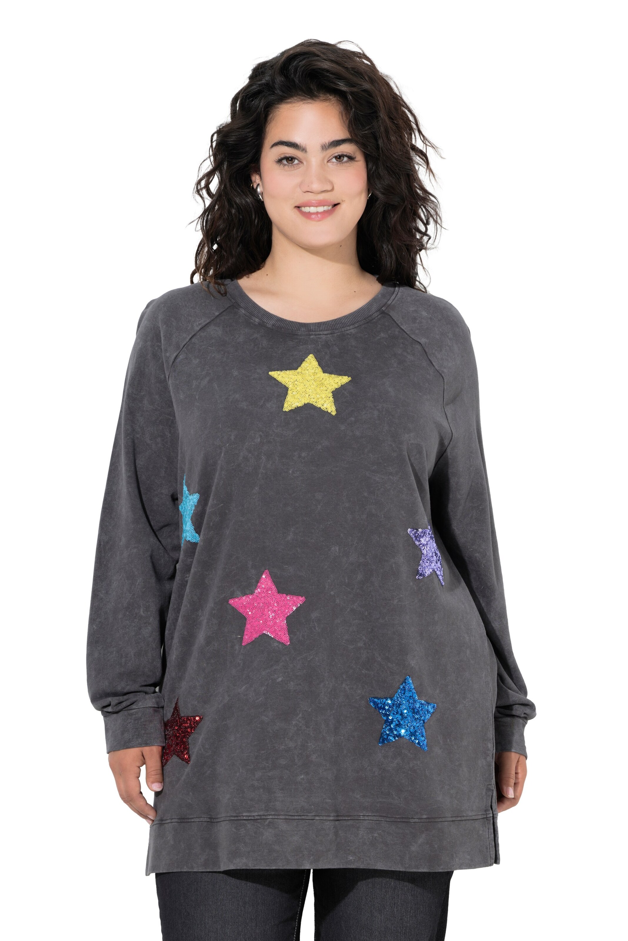 Angel of Style Sweatshirt in Grey: front