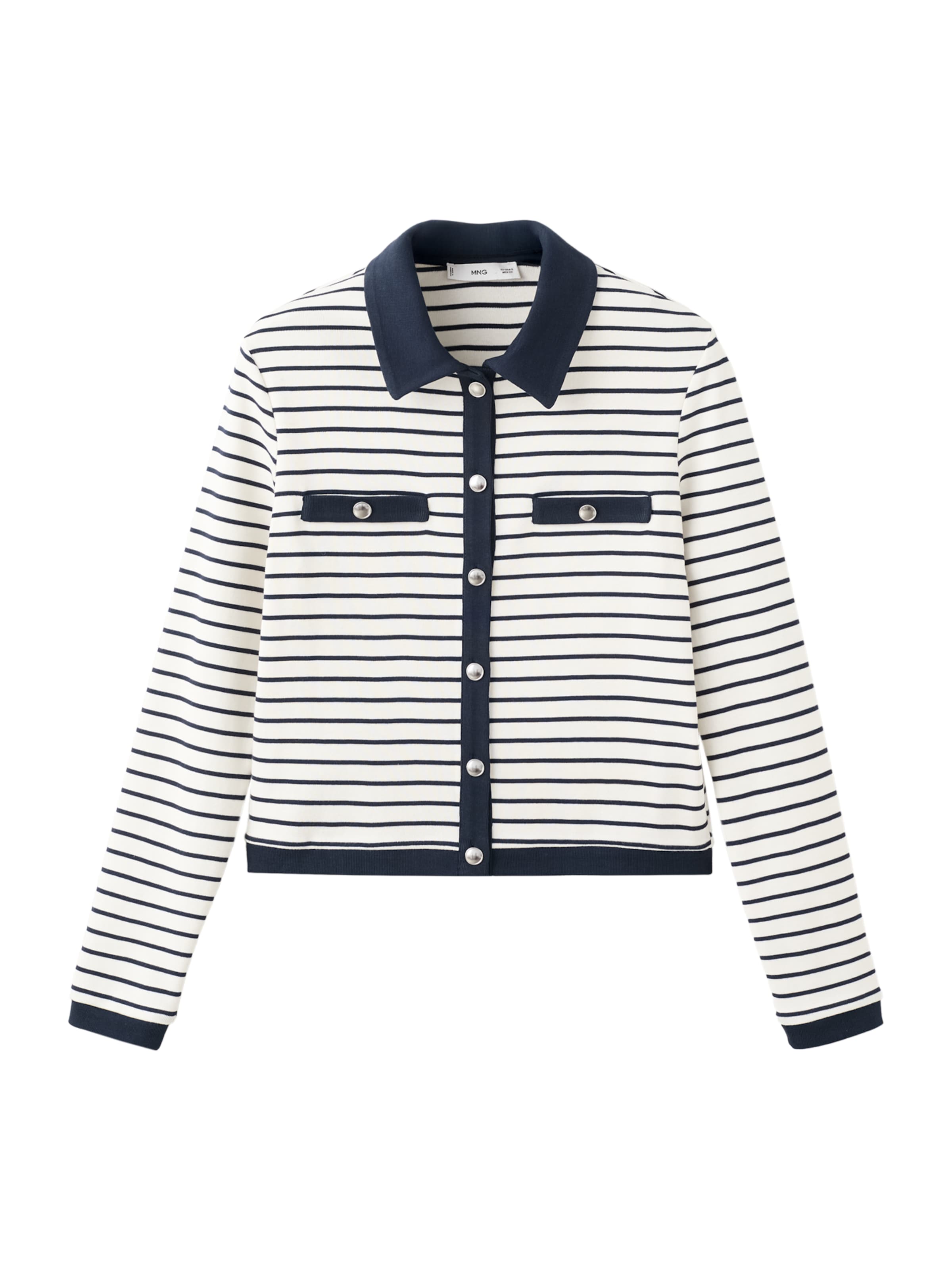MANGO Knit cardigan 'PORTO' in Navy / White, Item view