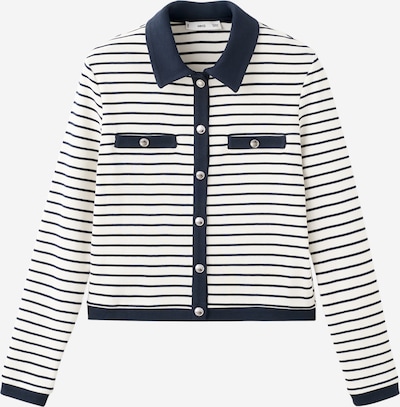 MANGO Cardigan 'PORTO' i XS i navy / hvid, Produktvisning