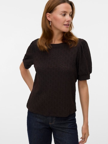 VERO MODA - Camiseta 'VMFlower' en marrón: frente