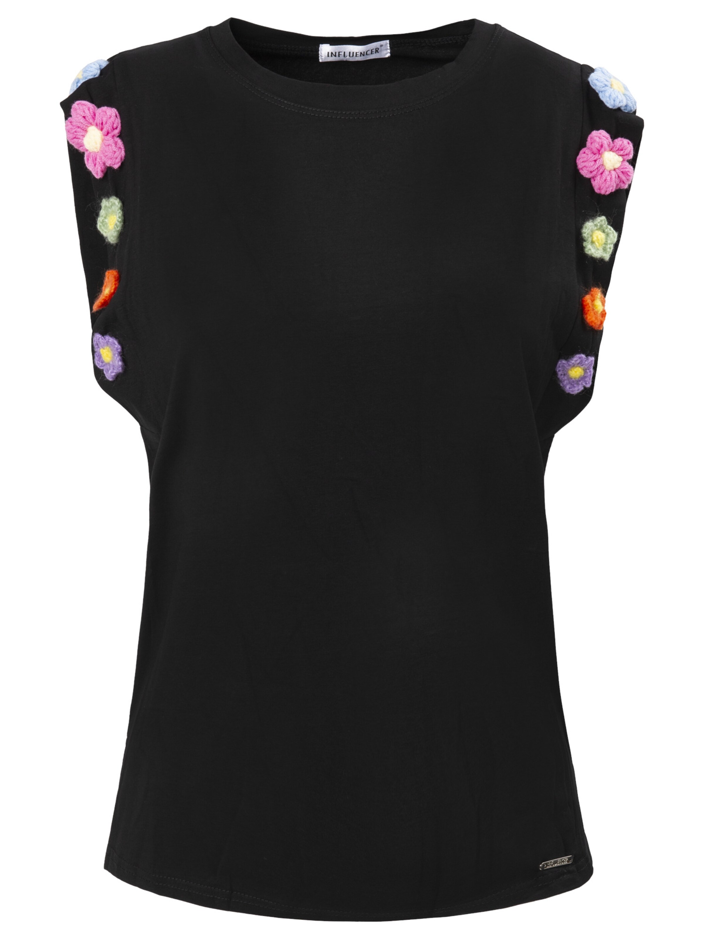 Influencer Póló - fekete: elől