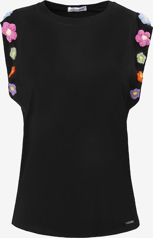 Influencer T-Shirt in Schwarz: Vorderseite