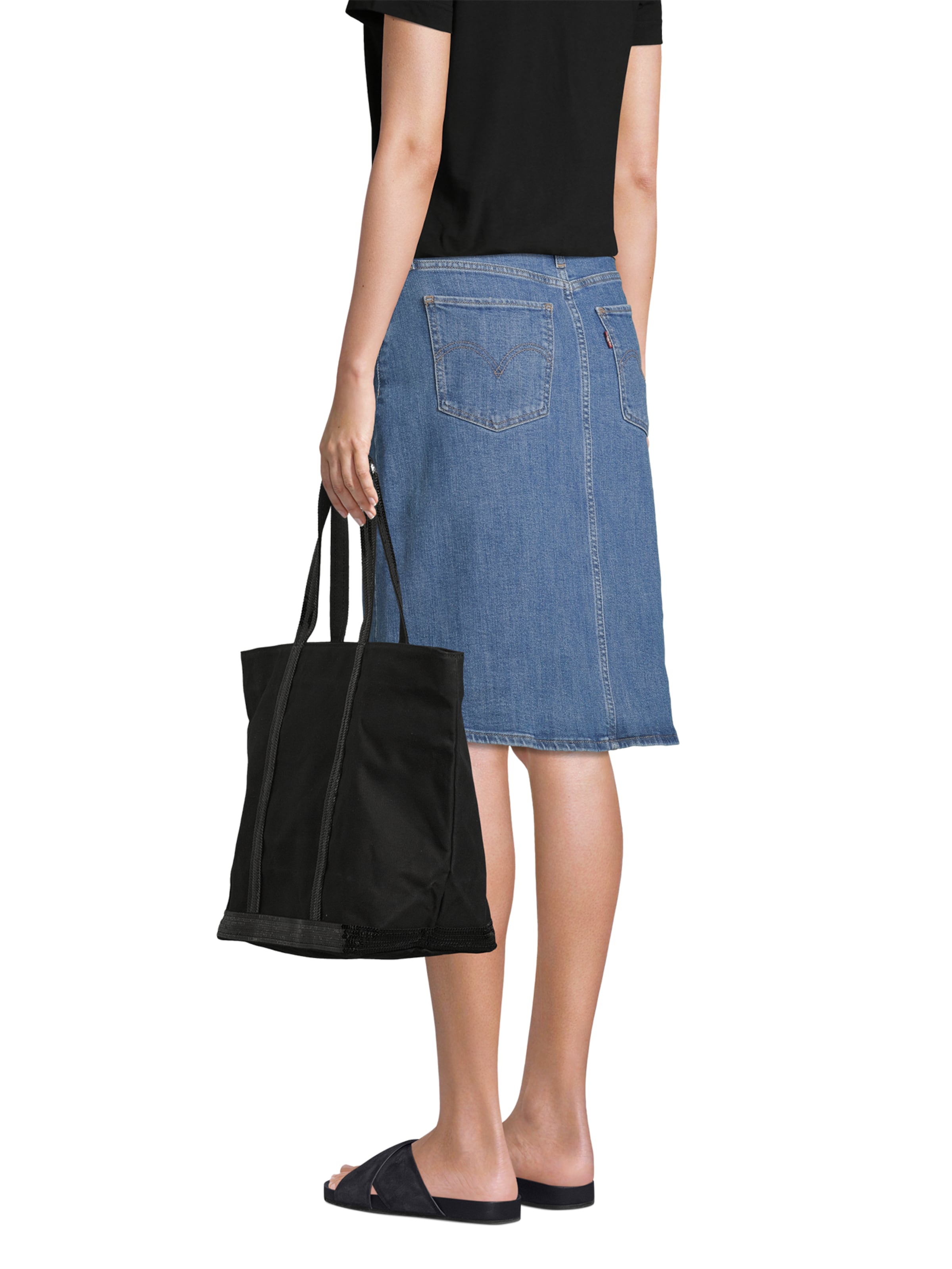 juoda Vanessa Bruno Pirkinių krepšys 'CABAS'