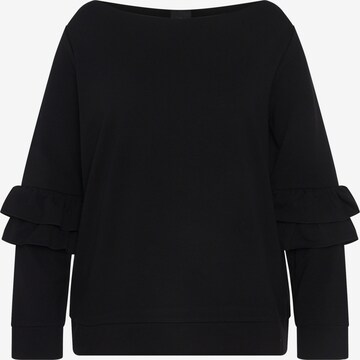 Ulla Popken Sweatshirt in Zwart: voorkant