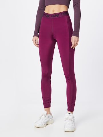 HKMX - Skinny Calças de desporto em roxo: frente