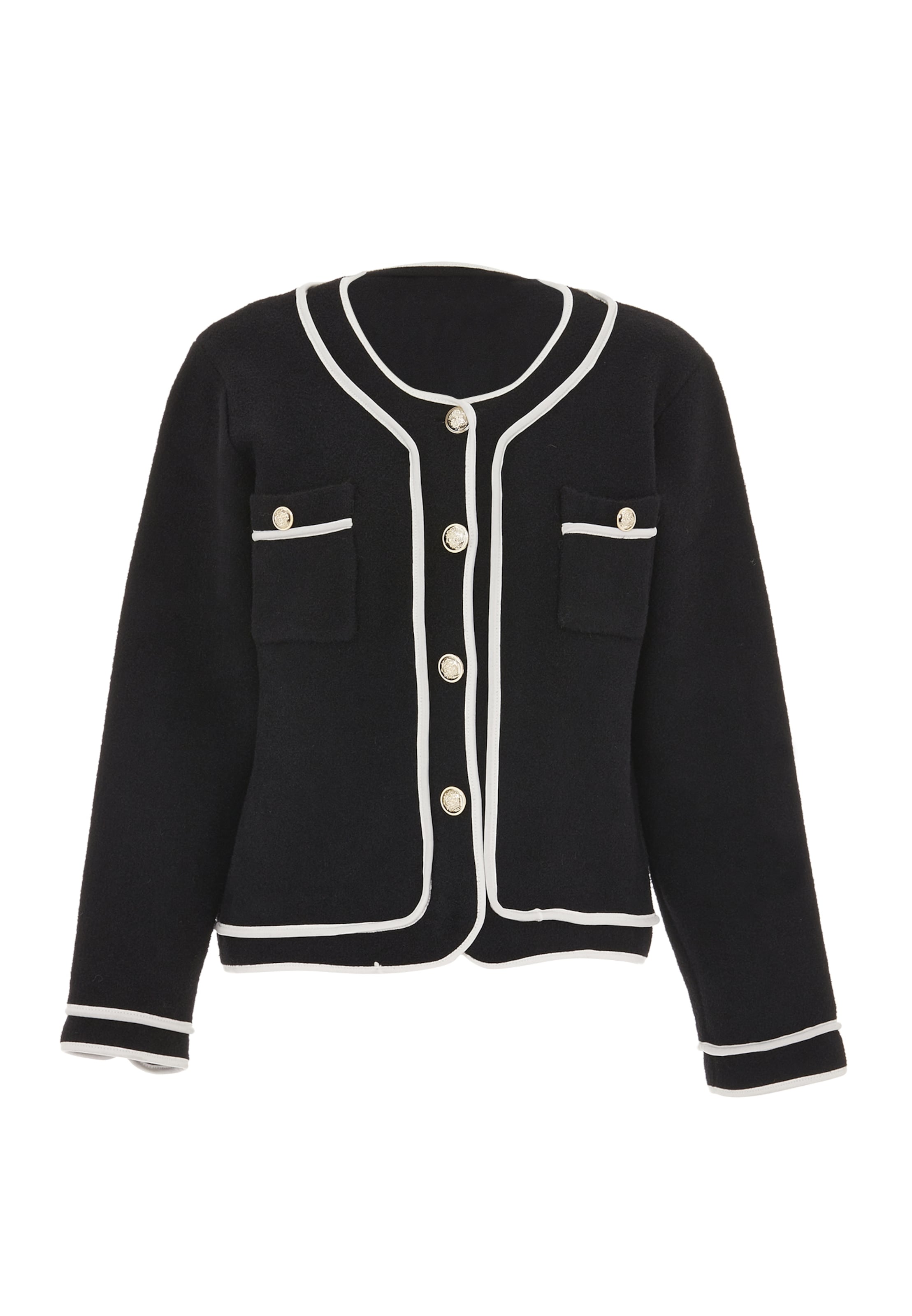 CHANI Gebreid vest in Zwart: voorkant