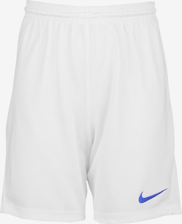 NIKE Regular Workout Pants 'Dry Park III' in White: front