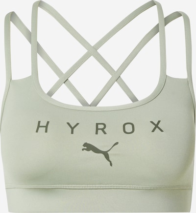 Sportinė liemenėlė 'Puma x Hyrox Move' iš PUMA, spalva – rusvai žalia / juoda, Prekių apžvalga