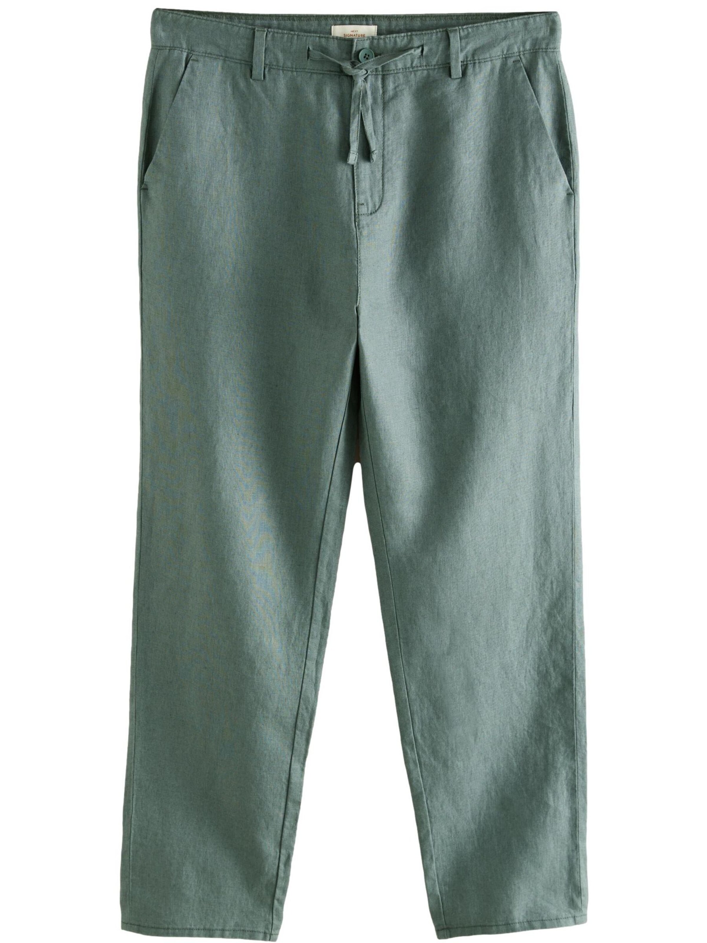 Next tavaline Chino-püksid, värv roheline: eest vaates