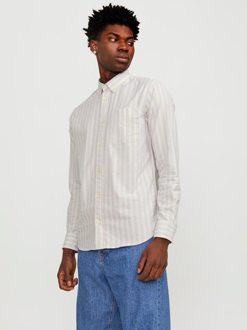 JACK & JONES Regular fit Overhemd 'Brook' in Bruin: voorkant