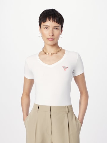 T-shirt GUESS en blanc : devant