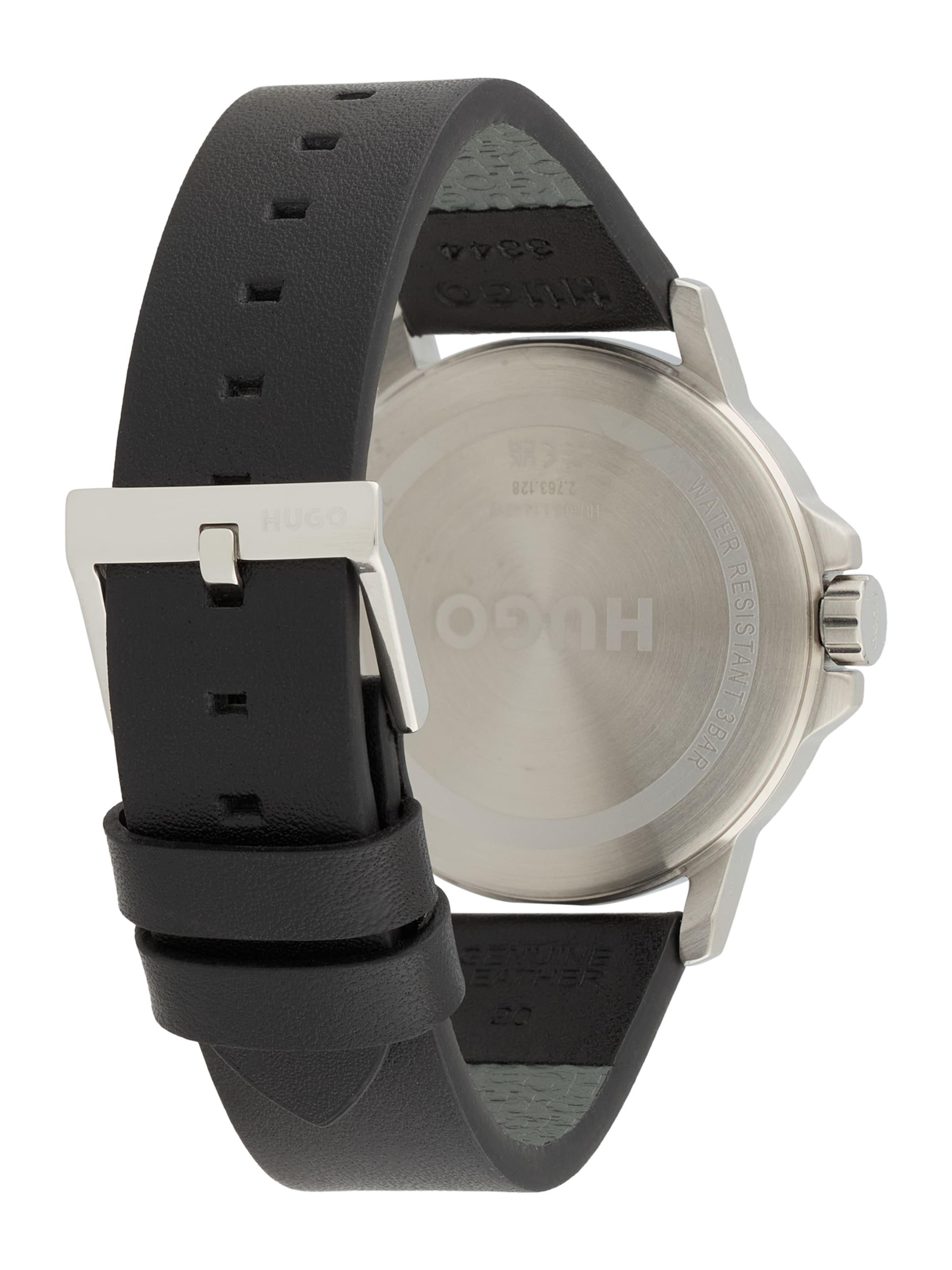 HUGO Analogna ura 'Smooth' | črna barva