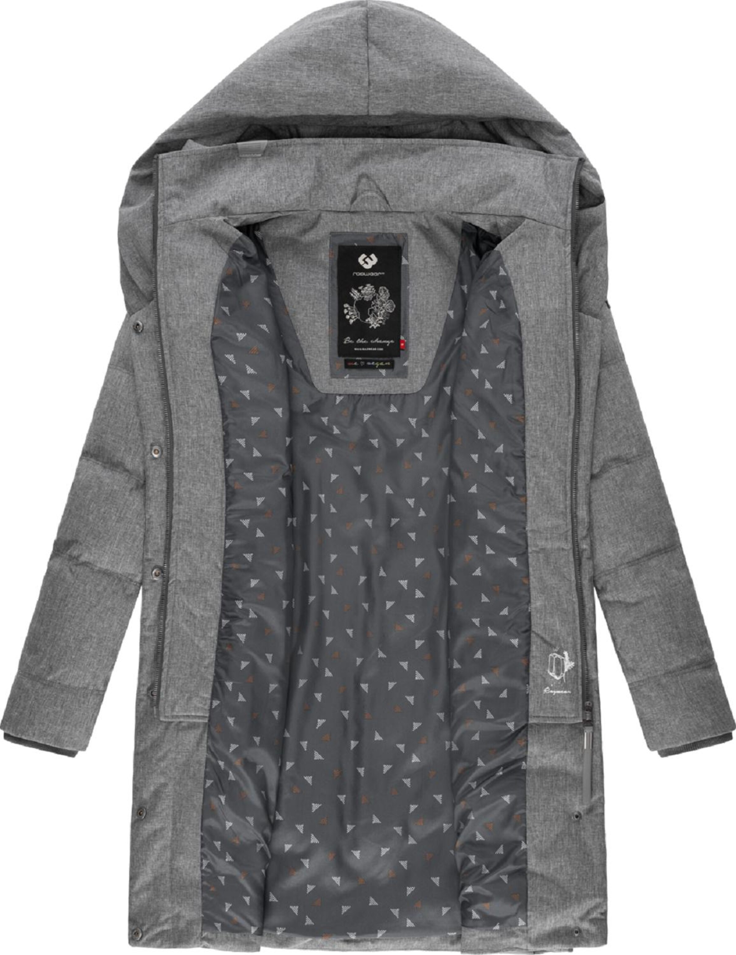 Ragwear Wintermantel  'Natalka II Intl.' in Grau