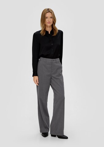 Wide Leg Pantalon à plis s.Oliver en gris