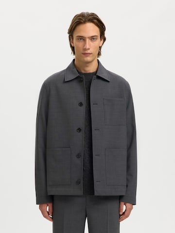 SELECTED Comfort fit Colbert in Grijs: voorkant