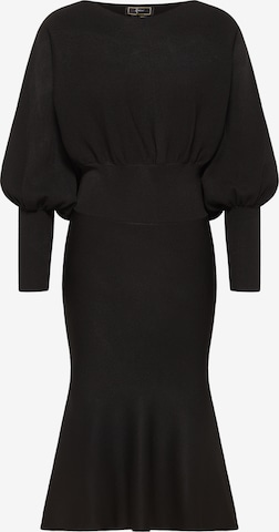 Robes en maille faina en noir : devant