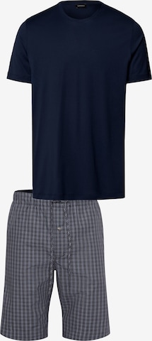 Hanro Pyjama kurz 'Night & Day' in Blau: Vorderseite